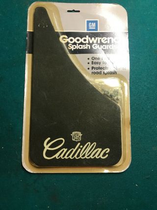 Black Cadillac Mudflaps Splash Guards Vintage Goodwrench Nos Gm 1 Pair Eldorado