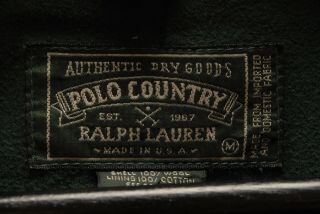 vintage Polo Country Ralph Lauren patchwork plaid coat M HEAVY 100 wool USA 4