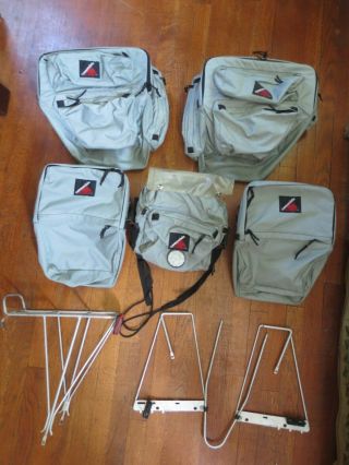 Vintage Cannondale Panniers Full Set W/ Hardware Bicycle Bag Touring