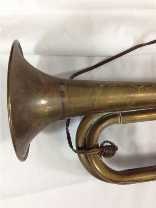 Vintage Rexcraft Official Bugle Boy Scouts Of America Brass - King HN White Case 3