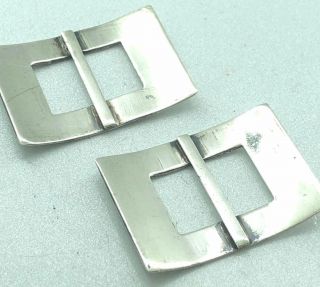 Stunning Antique Sterling Silver Shoe Buckles CS.  FS 5