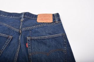 vintage late 1960 ' s Levi ' s Big E Red Line Selvage 6 Button Denim Jeans 30 Waist 7