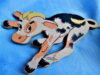 1950 The Dolly Tpoy Company " Cow " : Wall Decoration 7 1/2 " X 5 "