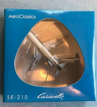 Aeroclassics 1/400 United Airlines Sud Se - 210 Caravelle N1001u 1 Of 480 Rare