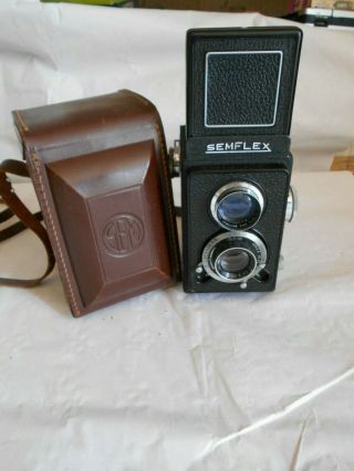 Vintage Tlr Camera Sem - Flex Orec Twin Lens Reflex With Case French