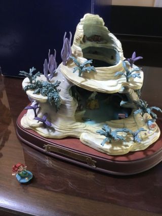 Rare WDCC ENCHANTED PLACES ARIELS GROTTO,  Disney Little Mermaid,  Incl Mini Ariel 6