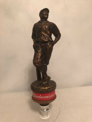 Very Rare Vintage Budweiser Baseball Player Tap Handle
