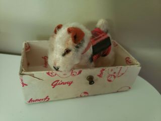 VINTAGE Vogue Ginny ' s Pup Dog w/ Sash,  Coat & Steiff button in ear 2