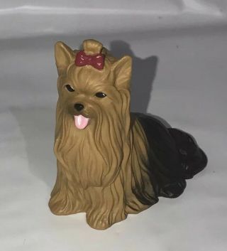 Rubber Toy Dog Figure - Loving Family Fp - Barbie? Yorkshire Terrier - 90s