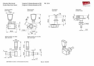 Schaller G - Series Keystone DR Vintage Tuners for Gibson 3x3 - NICKEL 2