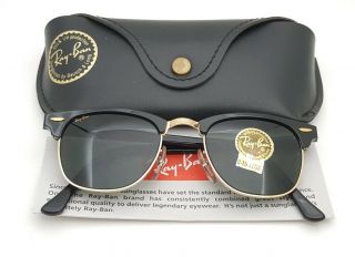 Vintage B&l Ray Ban Bausch & Lomb G15 Gray Ebony Clubmaster W0365 W/case