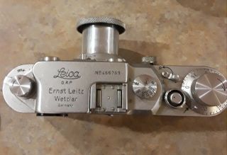 Vintage Leica Camera Rangefinder IIIc Germany D.  R.  P.  Ernest Leitz Wetzlar 466769 3