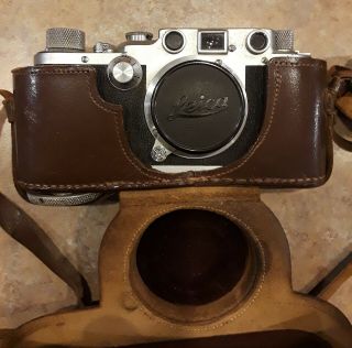 Vintage Leica Camera Rangefinder IIIc Germany D.  R.  P.  Ernest Leitz Wetzlar 466769 5