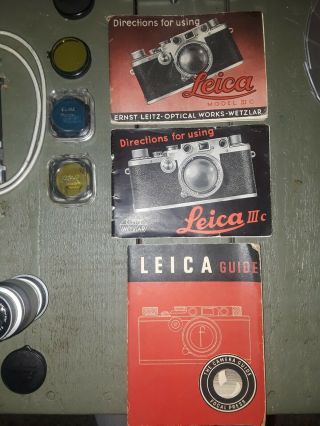 Vintage Leica Camera Rangefinder IIIc Germany D.  R.  P.  Ernest Leitz Wetzlar 466769 6