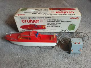 Vintage Playart Remote Control Cruiser 16 " Boat