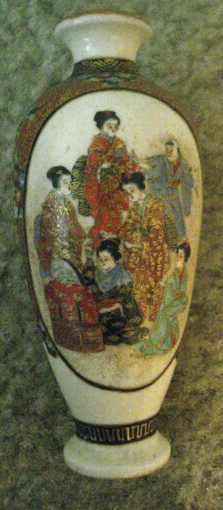 Exceptionally Fine Japanese Satsuma Miniature Vase,  Meiji Period,  Signed Kyozan
