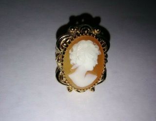 10k Cameo Ring Large Size 7