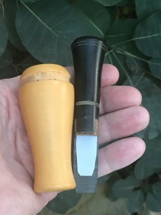 Vintage Howard Harlan Ivory & Black Micarta Heavy Duty Duck Call UNUHUNTED 3