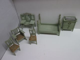 Vintage Rare Antique Miniature Dollhouse Furniture Made In Germany