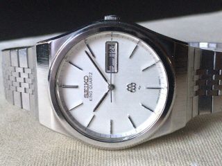 Vintage SEIKO Quartz Watch/ KING TWIN QUARTZ 9723 - 8030 SS 1979 4