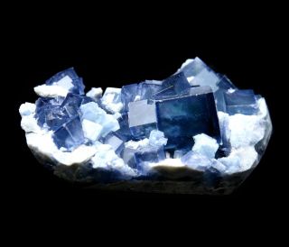 Rare Beauty Transparent Blue Cube Fluorite Crystal Mineral Specimen/china