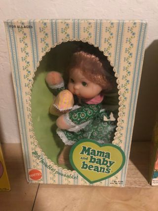 Vintage 1975 Mattel mama and Baby Beans Doll Set BOX 5