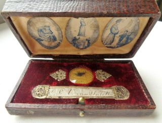 RARE ANTIQUE RELIQUARY BOX w VEIL RELIC HOLY VIRGIN MARY OUR LADY OF LA SALETTE 9