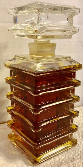 Vintage Aramis Cologne Collectors Decanter 12oz Pagoda Style French Crystal Rare