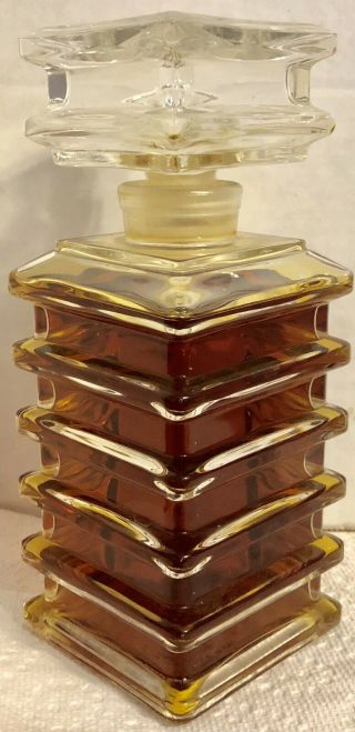 Vintage Aramis Cologne Collectors Decanter 12oz Pagoda Style French Crystal Rare 2