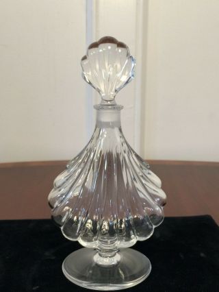 New/unused Vtg Signed Baccarat Crystal Glass Primevere Perfume Decanter Bottle