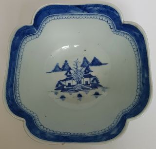 Magnificent Large Antique Chinese Porcelain 18th Century Blue & White Bowl