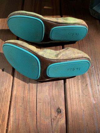Toscani Tieks Color Changing Hand Painted RARE Leather Ballet Flats Size 8 7