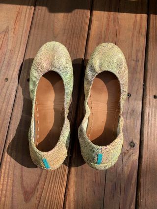 Toscani Tieks Color Changing Hand Painted RARE Leather Ballet Flats Size 8 8
