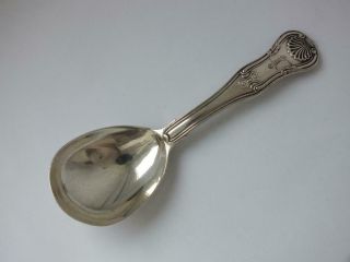Crested Antique Georgian Hourglass Solid Silver Caddy Spoon 1820/ 11.  5 Cm/ 36 G