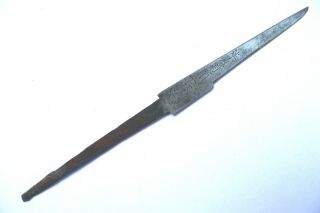 Antique Japanese Sign 伴入道風一作 Kogatana Kozuka Sword Katana Tsuba Armor