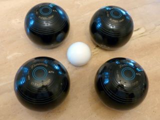 Henselite - Grip Lawn Bowl Sz 3 (4 7/8) 358FX BIBC 85 Vintage Antique Balls 2