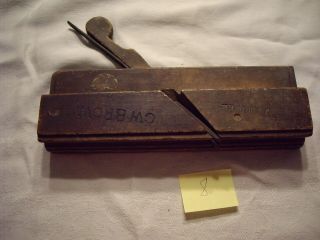 Vintage Wood Plane Molding Marked H.  Niles And R.  S.  –