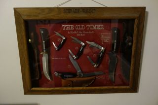Schrade Walden Usa Vintage Old Timer Hanging Pocket Knife Display