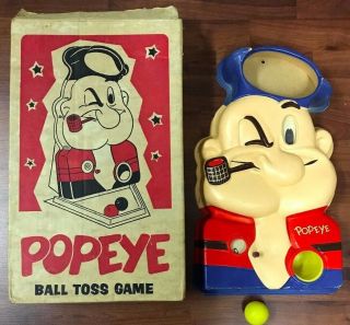 Vintage 1968 Popeye The Sailor Ball Toss Game Box Elzie Crisler Segar