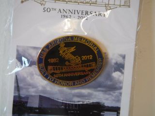 50th Anniversary Uss Arizona Memorial Collectors Pin