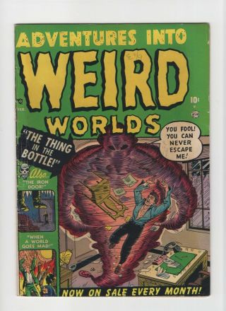 Adventures Into Weird Worlds 2 Vintage Marvel Atlas Comic Pre - Hero Horror 10c