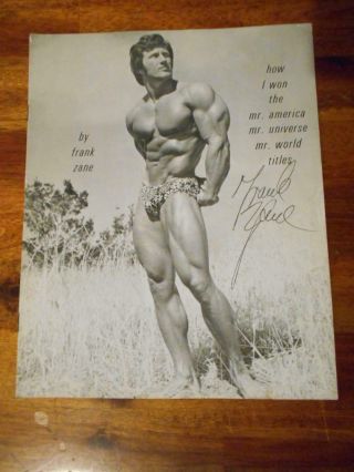 Frank Zane How I Won Bodybuilding Titles Muscle Vintage Signed Booklet