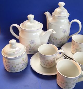 Royal Doulton Vintage Teapot Coffee Pot Cups & Saucers Set Chelsea Lambethware