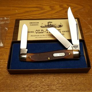 VINTAGE SCHRADE NY USA 8OT OLD TIMER SENIOR STOCKMAN KNIFE 2