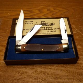 VINTAGE SCHRADE NY USA 8OT OLD TIMER SENIOR STOCKMAN KNIFE 4