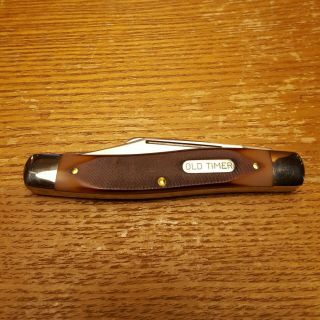 VINTAGE SCHRADE NY USA 8OT OLD TIMER SENIOR STOCKMAN KNIFE 7