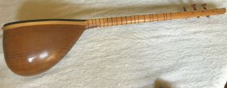 Vintage Turkish Saz 50 Years Old 30 Inch Long Mother Of Pearl Frets