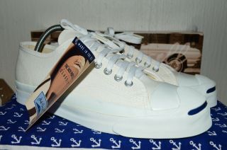 Converse Jack Purcell Vintage Rare Canvas Deadstock Og Made In Usa 9.  5 Nwb