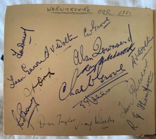 Vintage Cricket Autograph Book 1950 - 51 Signed By 26 Cricket Teams 3