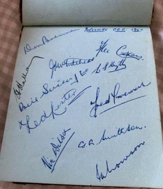 Vintage Cricket Autograph Book 1950 - 51 Signed By 26 Cricket Teams 5